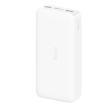 Acumulator Extern Xiaomi Redmi Power Bank Dual USB, MicroUSB/USB Type C, 10000mAh, Alb
