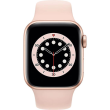 Apple Watch Series 6, 44mm, Carcasa Gold-Aluminiu, Curea Sport Roz