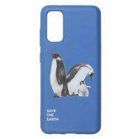 Husa Bio Samsung Galaxy S20 Albastru Pinguin