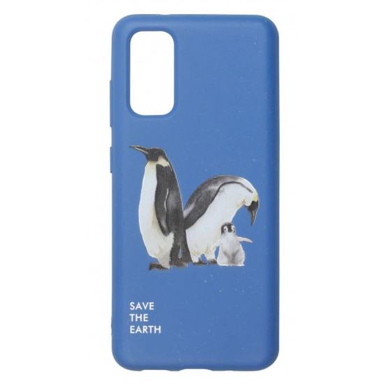 Husa Bio Samsung Galaxy S20 Albastru Pinguin