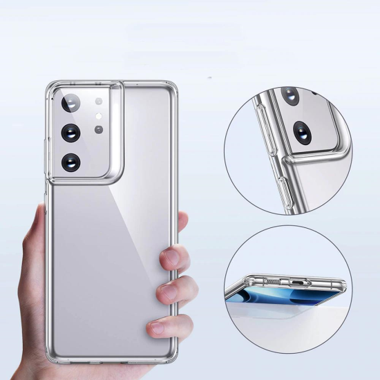 Samsung Galaxy S21 Plus, Husa Spate Silicon, Transparenta