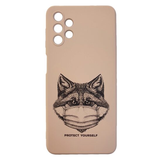 Husa Samsung Galaxy A32 5G Design Vulpe Bej