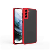 Husa Silicon Samsung Galaxy S21 Plus, Rosu si Negru