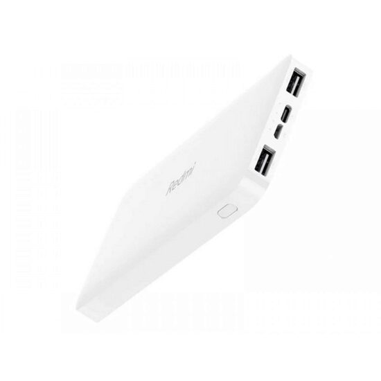 Acumulator Extern Xiaomi Redmi Power Bank Dual USB, MicroUSB/USB Type C, 10000mAh, Alb