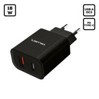 Incarcator USB si Type-C 18W Cellect Negru