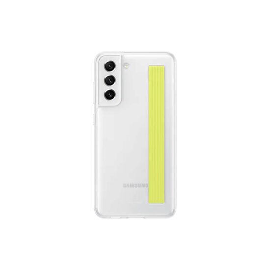 Husa Samsung Galaxy S21 FE Slim Clear Strap Cover, Alb