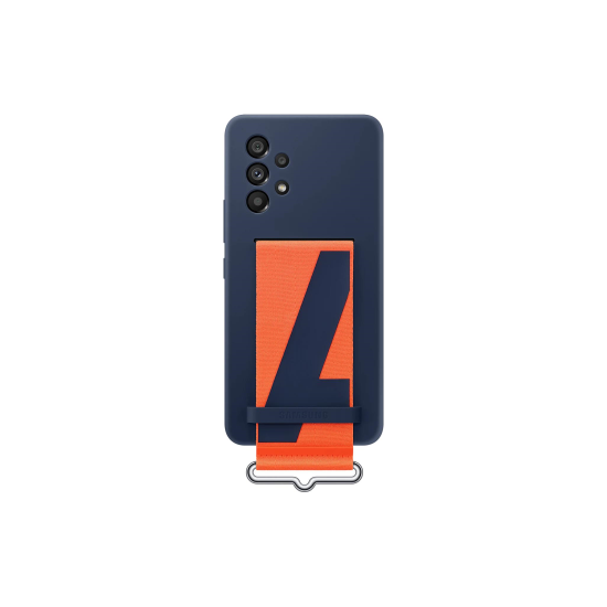 Husa Samsung A53 5G Silicone Cover Cu Strap Navy Albastru