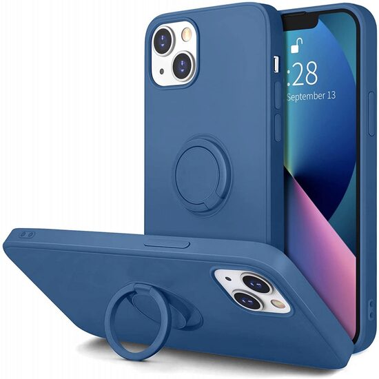 Husa iPhone 13 Pro Max cu Inel Cellect Albastru