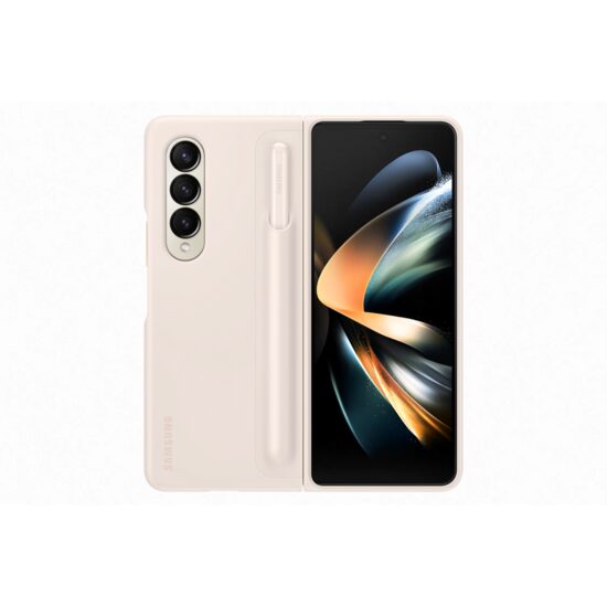 Husa Samsung Z Fold 4 Stand Cover cu S Pen Beige
