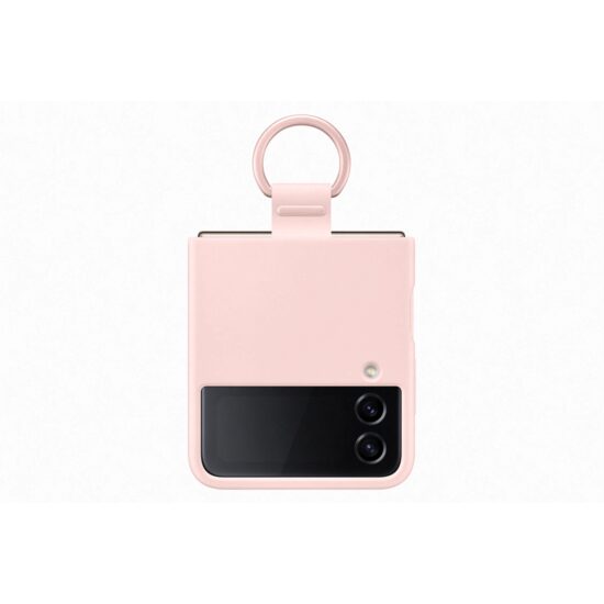 Husa Samsung Galaxy Z Flip 4 Silicon cu inel Pink