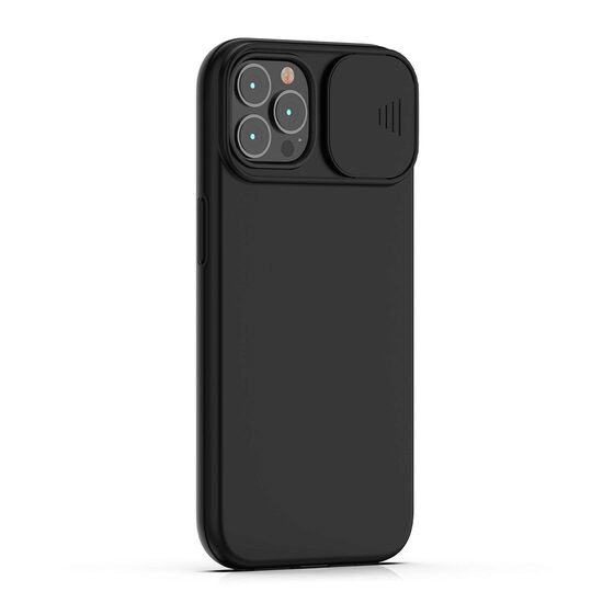Husa iPhone 14 Silicon Negru Cu Protectie Camera