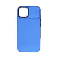 Husa iPhone 14 Silicon Albastru Cu Protectie Camera