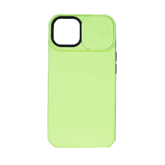 Husa iPhone 14 Pro Silicon Verde Cu Protectie Camera