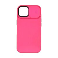 Husa iPhone 14 Pro Silicon Roz Cu Protectie Camera