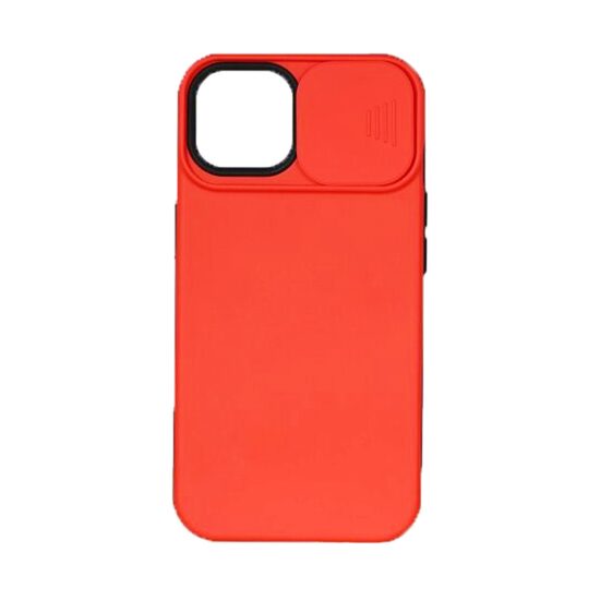 Husa iPhone 14 Pro Silicon Rosu Cu Protectie Camera