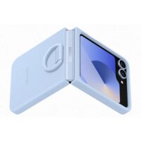Husa pentru Samsung Z Flip 6 Silicon cu Inel Albastru