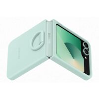 Husa pentru Samsung Z Flip 6 Silicon cu Inel Verde