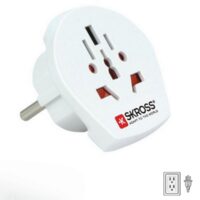 Adaptor Priza Skross de la Universal World la EU, Alb