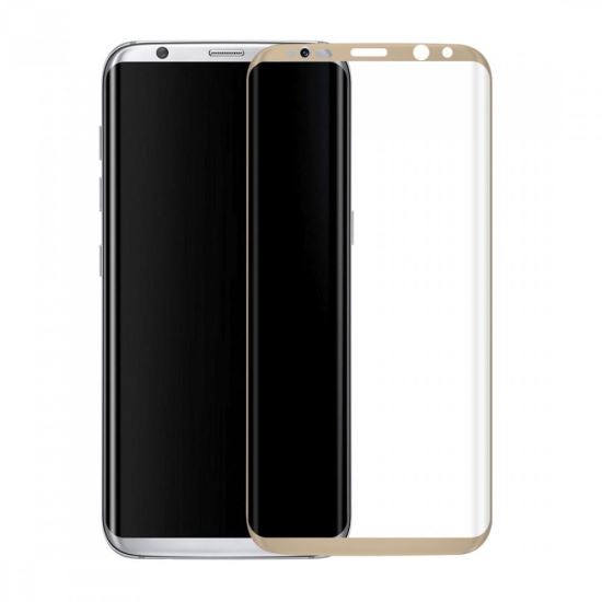 Folie sticla Samsung Galaxy S8 3D Gold