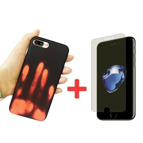 Husa iPhone 5 Termo Negru/Rosu + Cadou Folie sticla