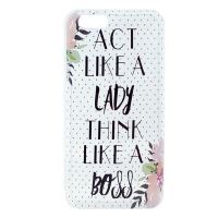 Husa iPhone 7 / iPhone 8 Color Mesaj Act Like a Lady