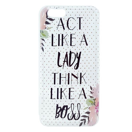 Husa iPhone 7 / iPhone 8 Color Mesaj Act Like a Lady