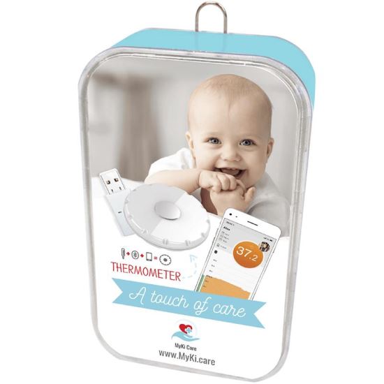 Termometru Smart Myki CARE, Monitorizare Bluetooth, Wi-Fi, Alb