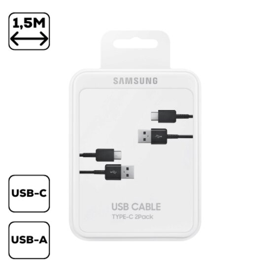 Cablu de date Samsung USB Type-C, 1,5 m, Negru