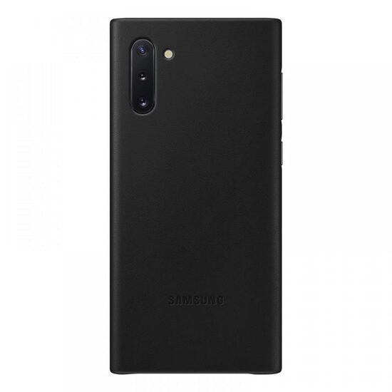 Samsung Galaxy Note 10 Husa Protectie Spate Piele, Negru