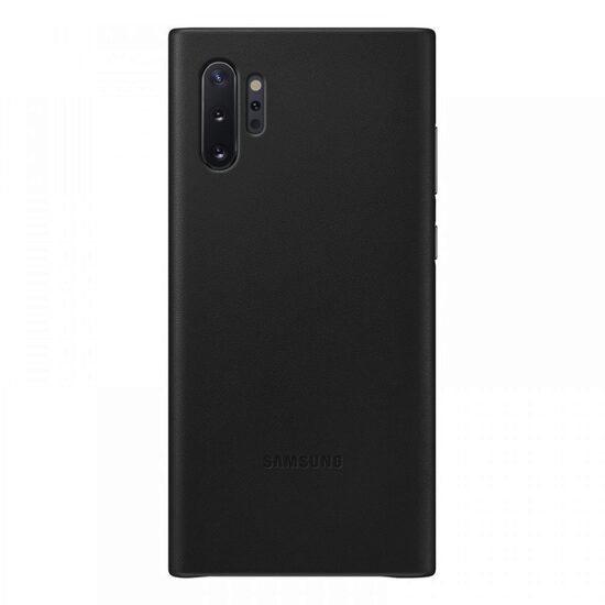 Samsung Galaxy Note 10 Plus Husa Protectie Spate Piele, Negru
