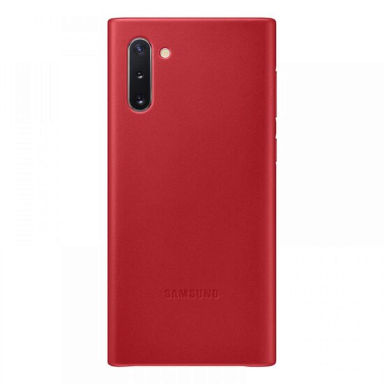 Samsung Galaxy Note 10 Husa Protectie Spate Piele, Rosu